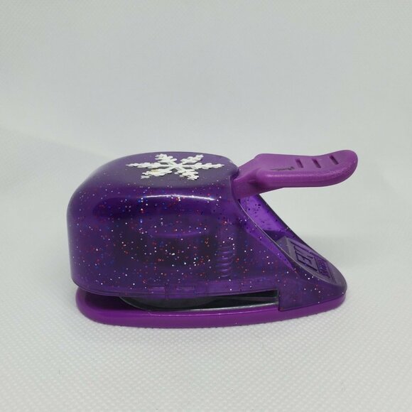Purple Glitter EK Success Snowflake Pop Up Craft Paper Shaper Scrapbooking - Picture 11 of 12